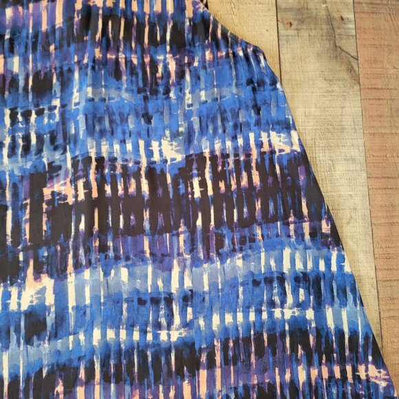 BB Dakota Aubree Blue Multi Color Halter Tank Dress - Picture 4 of 15
